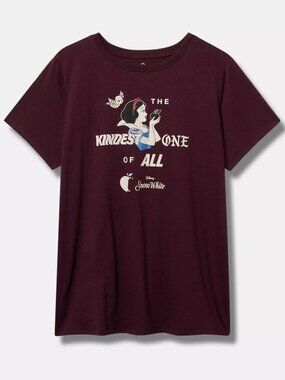 ❤️NWT TORRID TEE - DISNEY SNOW WHITE THE KINDEST ONE - MAROON - COTTON PLUS SIZE